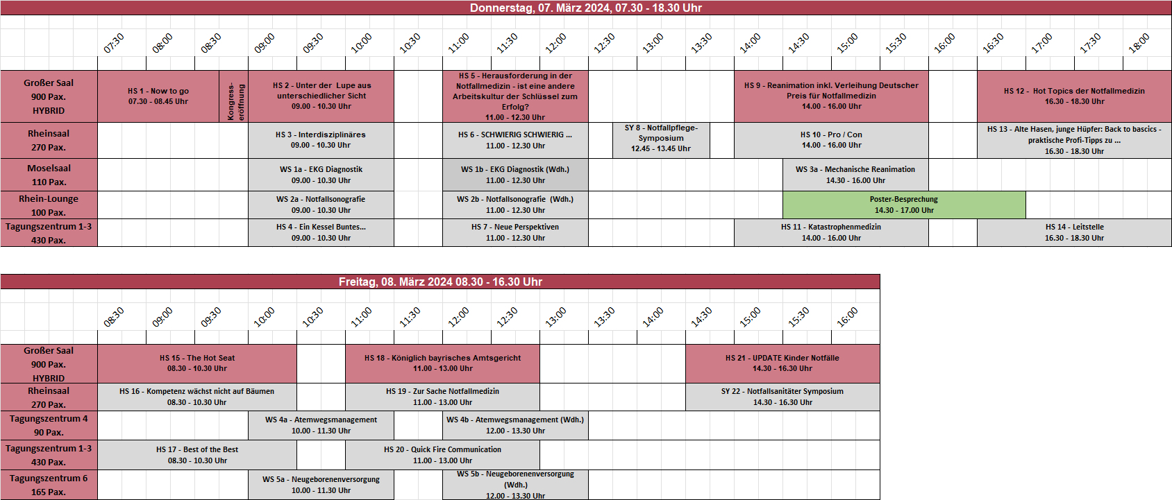 Timetable