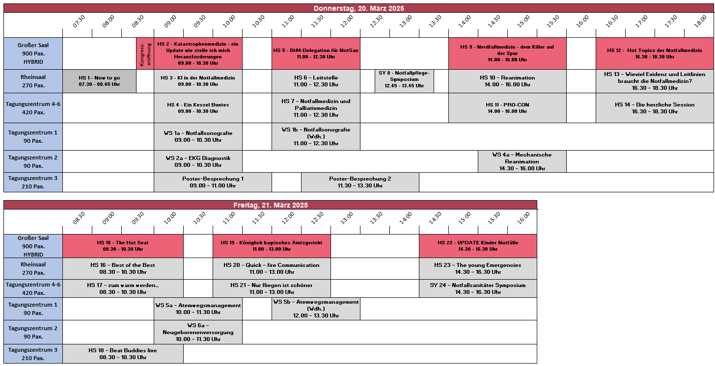 Timetable